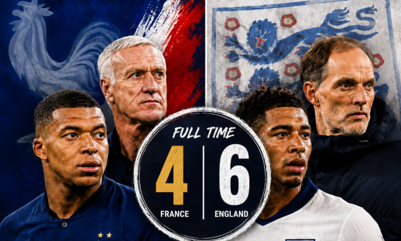 England, France