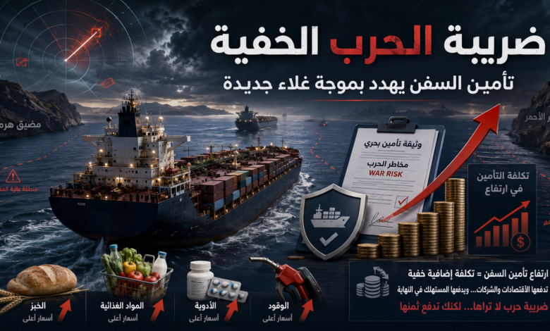 ضريبة الحرب الخفية تأمين السفن يهدد بموجة غلاء